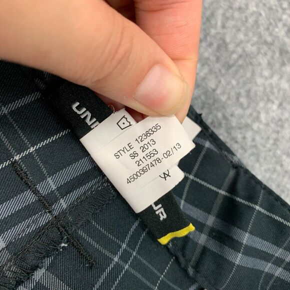 Under Armour Golf Short Mens 40 Black UA Matchplay Plaid Flat Front Performance - Picture 5 of 9